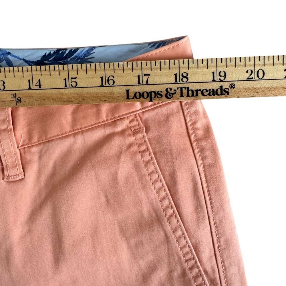 Tommy Bahama 36x9.5 Coral Orange Cotton Blend Flat Front Stretch Men's Shorts - Picture 8 of 9